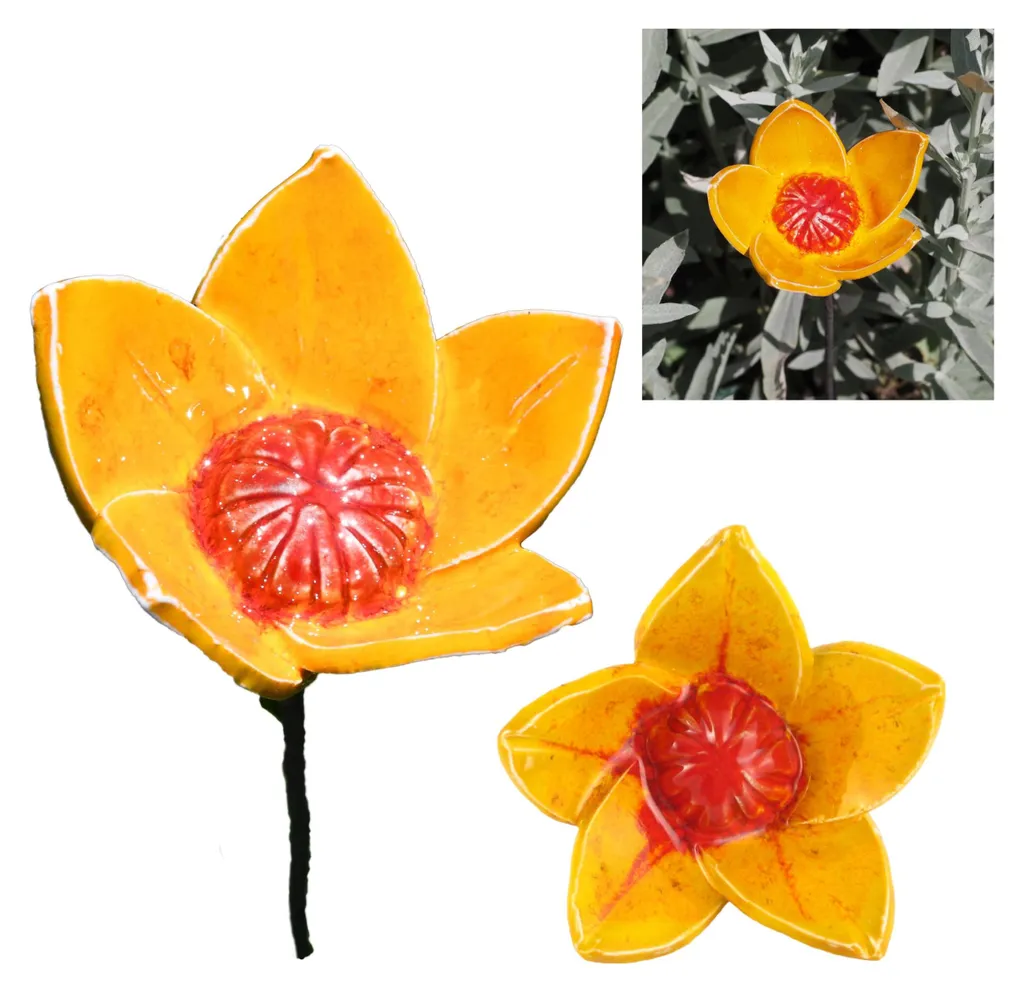 Fleurs de jardin en céramique résistantes au gel - Décoration durable