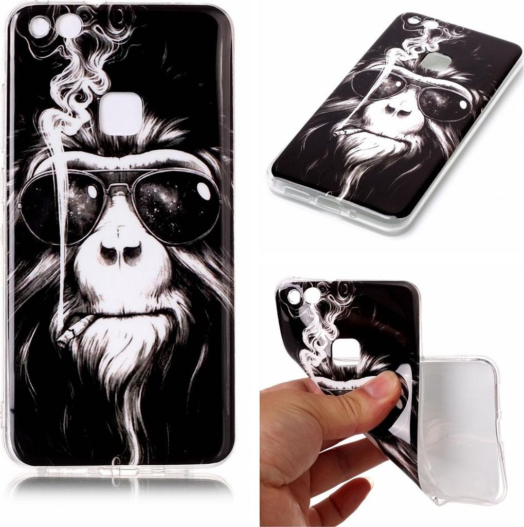 Silikoncase Motiv 6 Ultradünn Hülle für Huawei P10 Lite Tasche Cover Schutz Neu