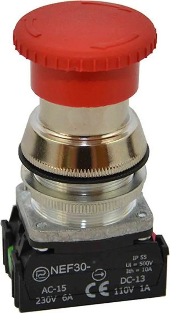 Bouton rouge NEF30-DRpXY W0-NEF30-DRP XY C robuste et fiable 30mm