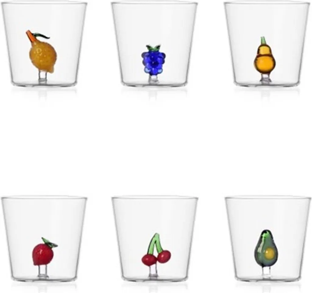 Regalo Esclusivo: Set 6 Bicchieri Ichendorf Milano Frutti e Fiori