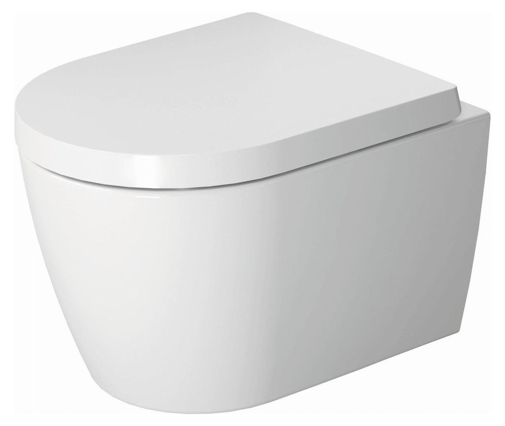 Duravit Wand-WC Compact Rimless ME by Starck tief, 370 x 480 mm weiß