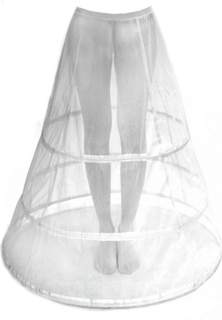 Hoepelrok Petticoat Lang Weiß mit 100cm Produktbild 