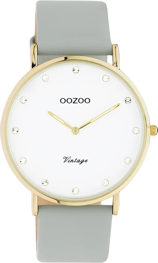 Oozoo Orologio Vintage C20245 Unisex - Pelle Grigia e Stile Minimal