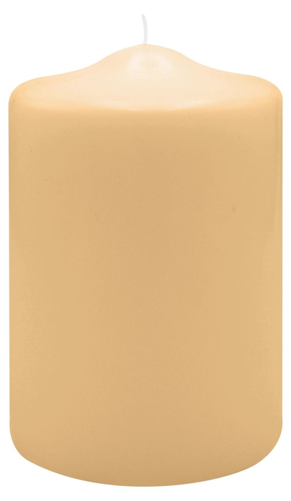 Spitzkopf Stumpen Kerzen Beige 15 x Ø 10 cm, 6 Stück Produktbild 