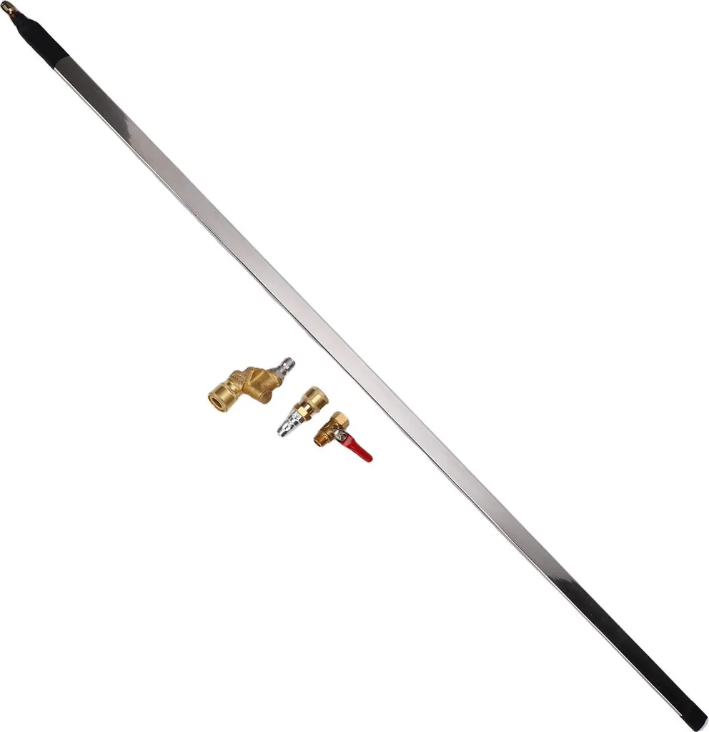 Buse de nettoyage radiateur 1m en acier inox avec raccord rapide 1/4"