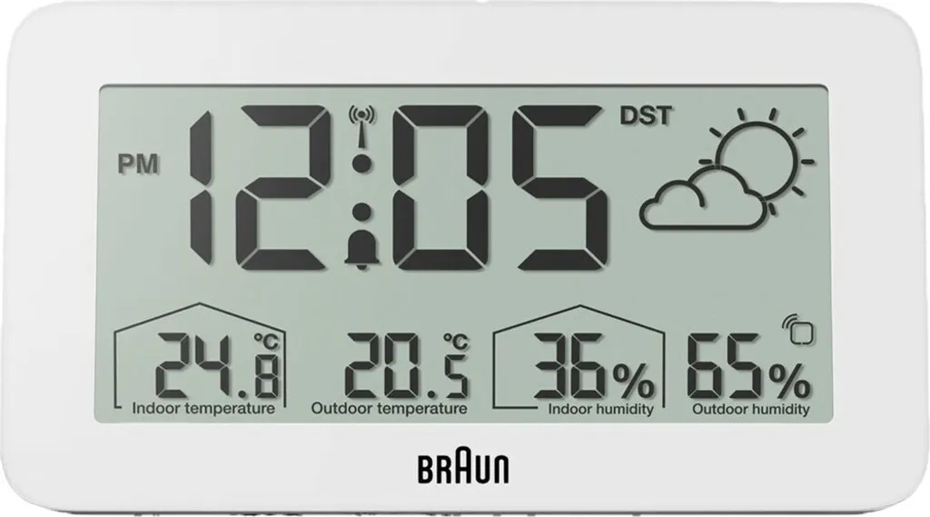 Réveil Braun BC13WP-DCF Blanc : Ne réglez plus jamais l'heure à la main