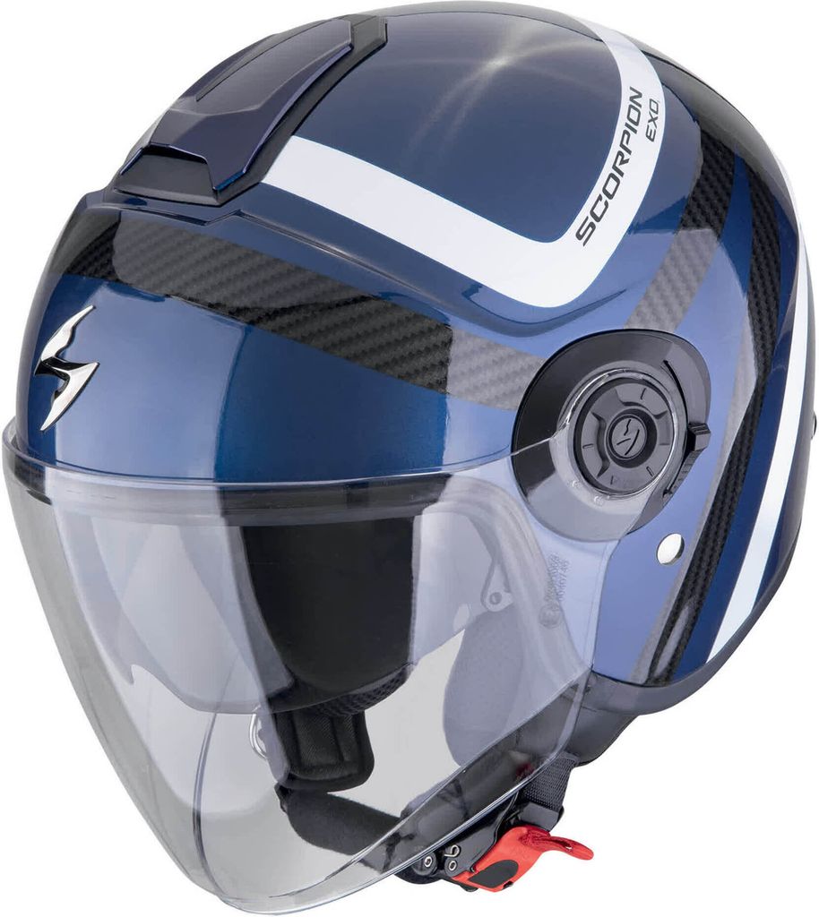Jet Helm SCORPION EXO-CITY II RIVA Blau Schwarz größe XS