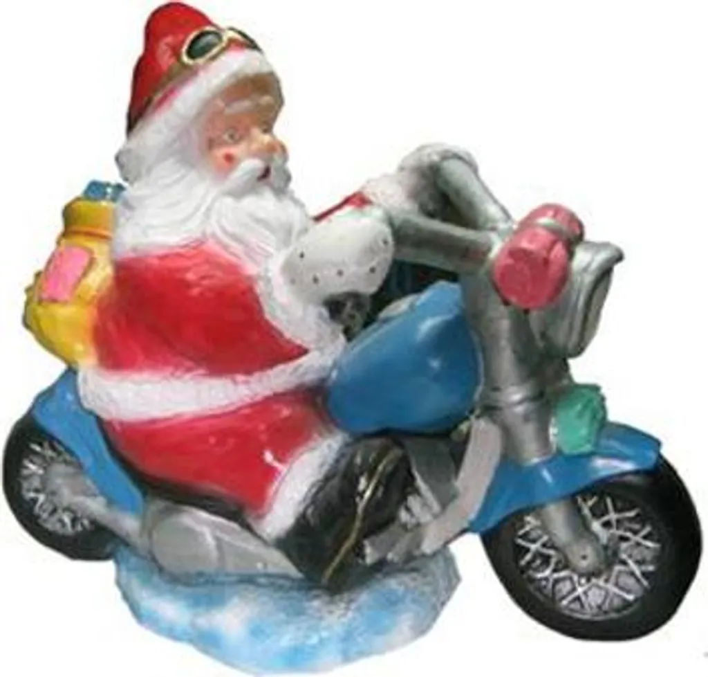 Père Noël 60cm Statue Haute Qualité pour une Déco de Noël Durable et Chic