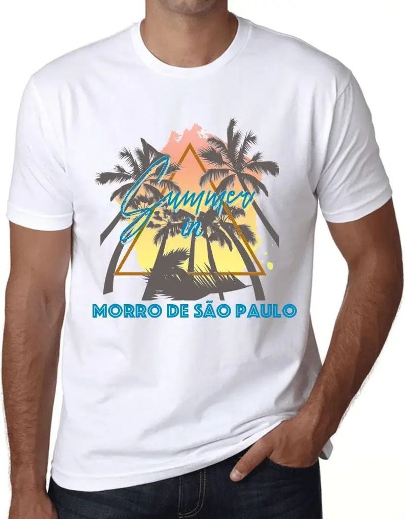 Herren Grafik T-Shirt Palmen Sonnenschein Sommer in Morro de s – Palm, Sunshine, Summer In Morro de S„o Paulo – Öko-Verantwortlich Vintage ...
