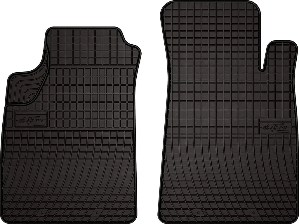 Tappetini Gomma Renault Kangoo I (1997-2008) - Set 2 Pezzi Nero con Fissaggi