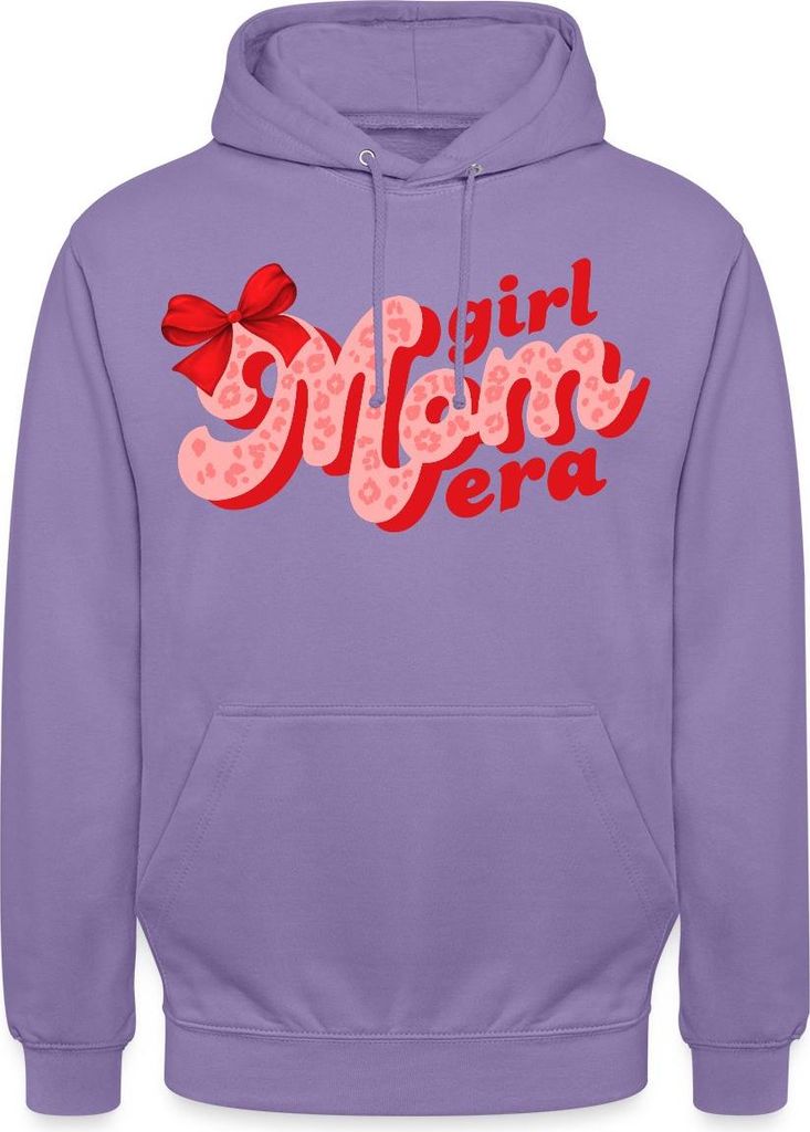 Spreadshirt Girl Mom Era Trendiges Mama Motiv Mit Schleife Uni Hoodie, 3XL, Lavendel