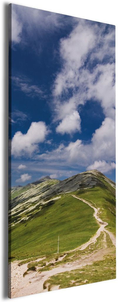 Wallario Premium Leinwandbild Alpenluft in Größe 30 x 75 cm