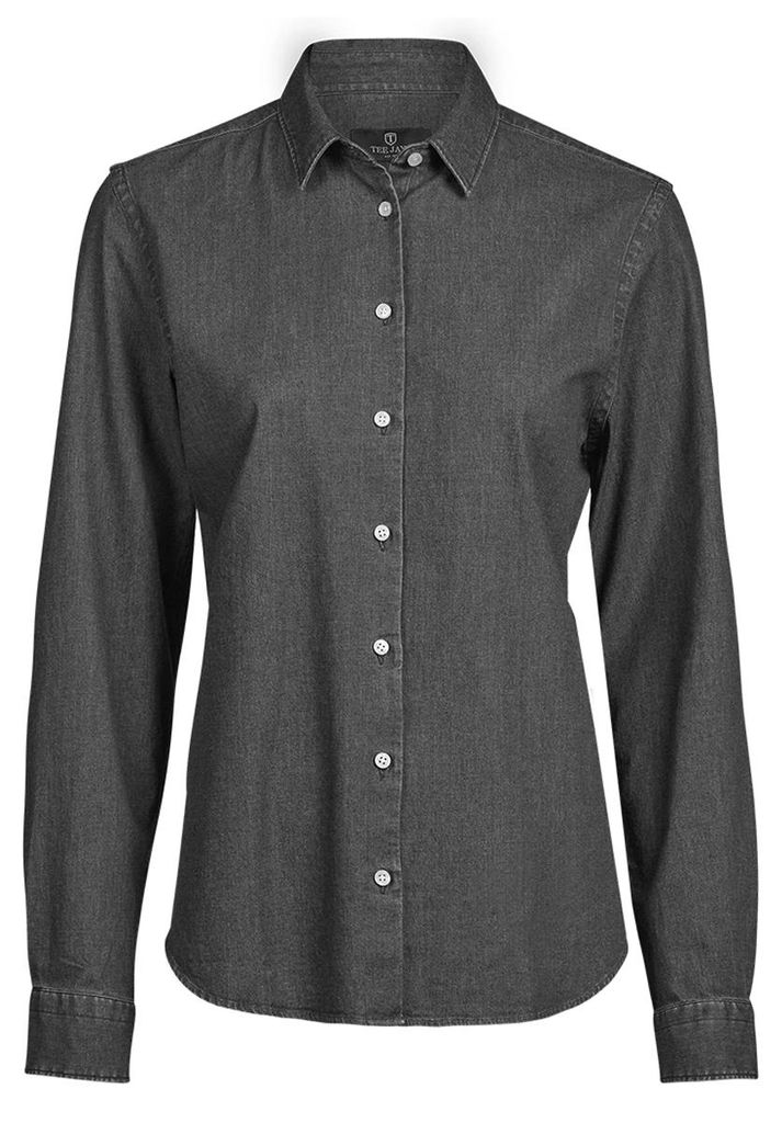 Tee Jays - Hemd für Damen, Denim RW11382 (M) (Jeans-Schwarz)