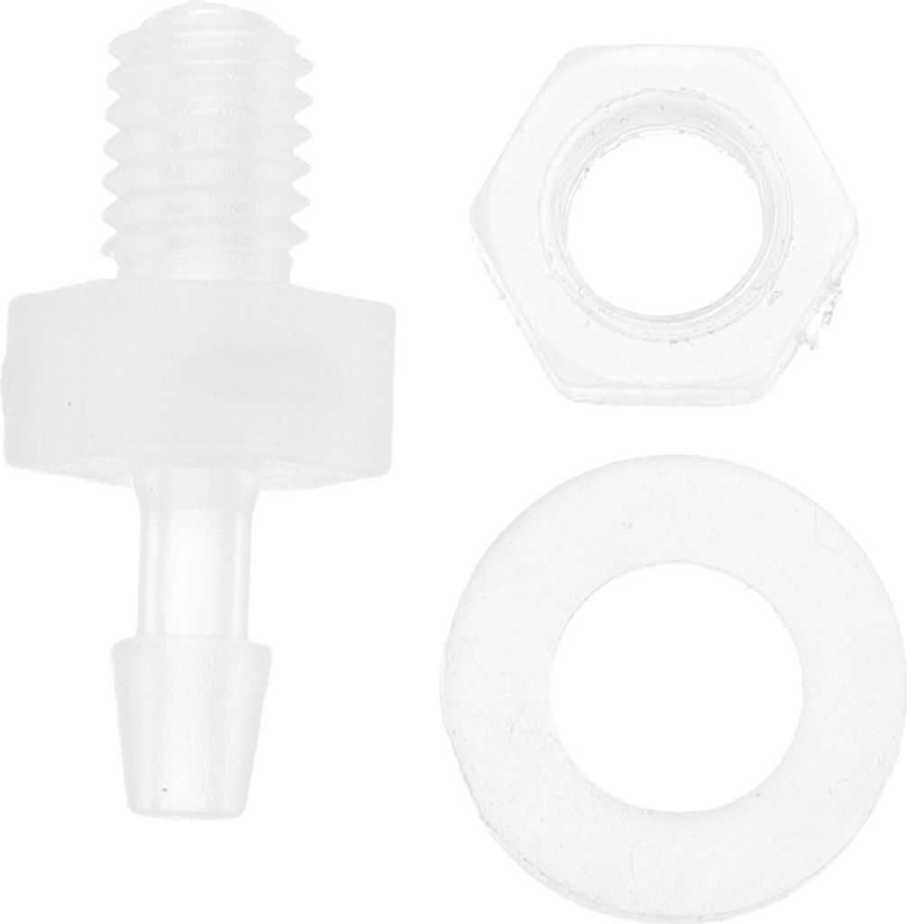 Kunststoff-Schlauchstutzen, 3/32" Schlauch M5 Außengewinde Adapter Verbinder Kit PP Transparent, 1 Satz