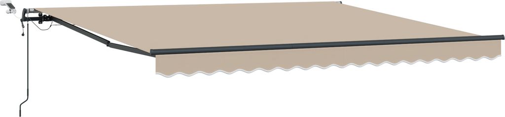 Möbel Automatische Einziehbare Markise mit LED Beige 400x350 cm - Markisen Neu97233