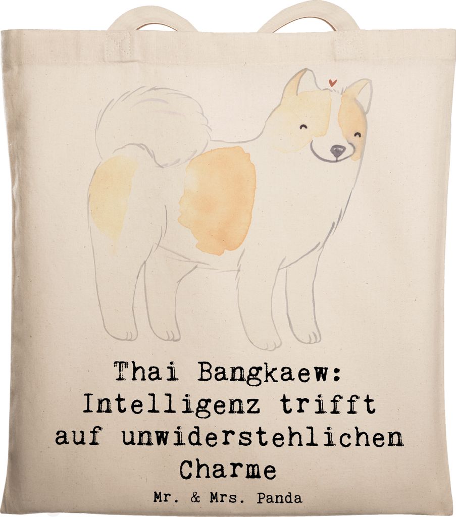 Mr. & Mrs. Panda Schultasche Thai Bangkaew Charme - Transparent - Geschenk, Hunderasse, Tote Bag, echter Hingucker, Hunderassen, Beschreibung, Jute...