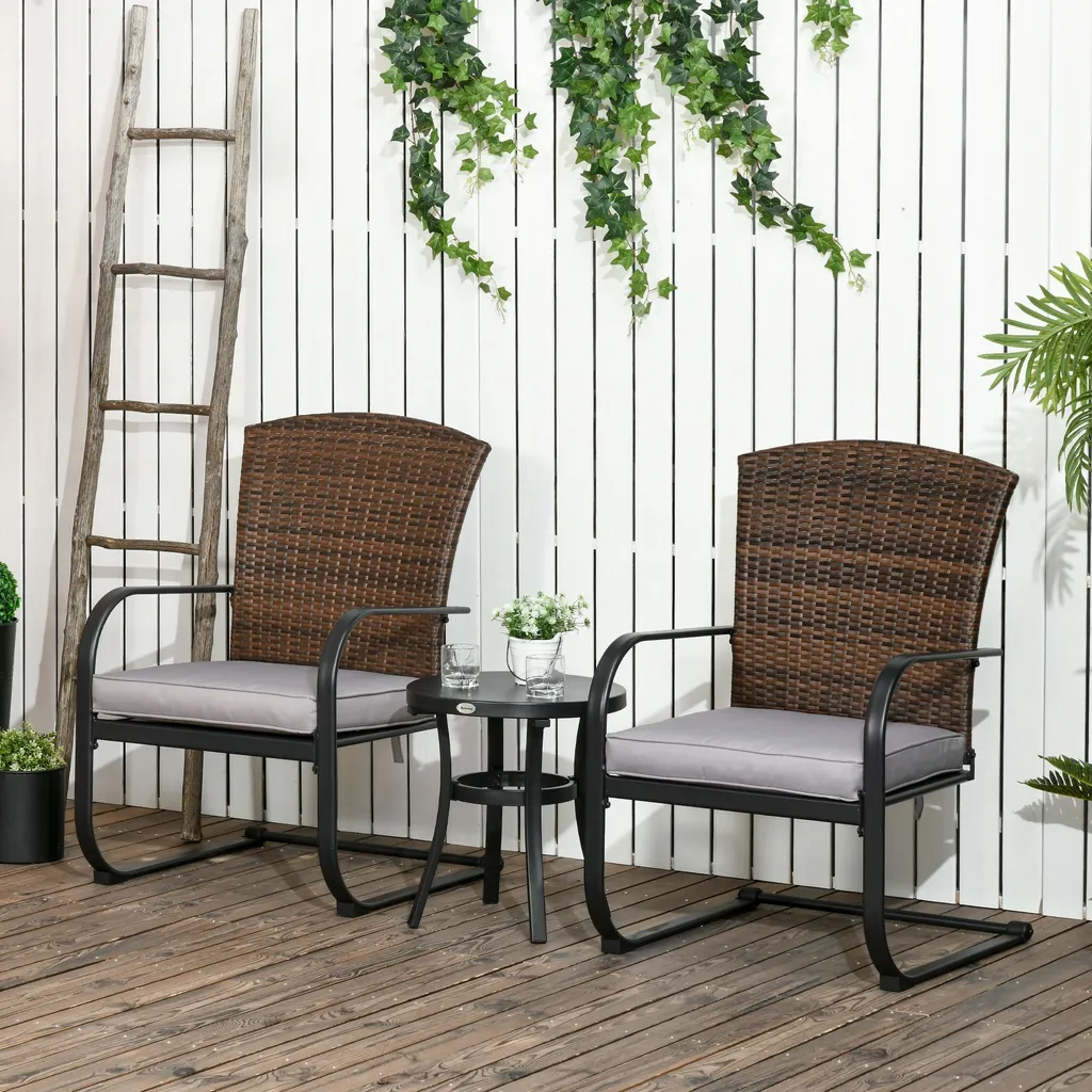 Outsunny 3TLG. Rattan GartenmöbelSet, Kaufland.de