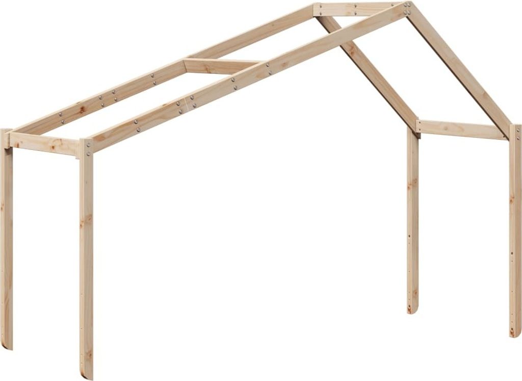 SYFAX Dach für Kinderbett 213x95,5x144,5 cm Massivholz Kiefer
