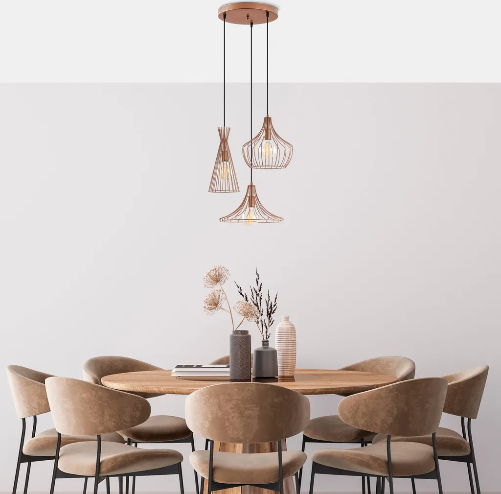 Opviq, Mezopotamya - N-1298, lampadario, rame, metallo, 55 x 55 x 113 cm