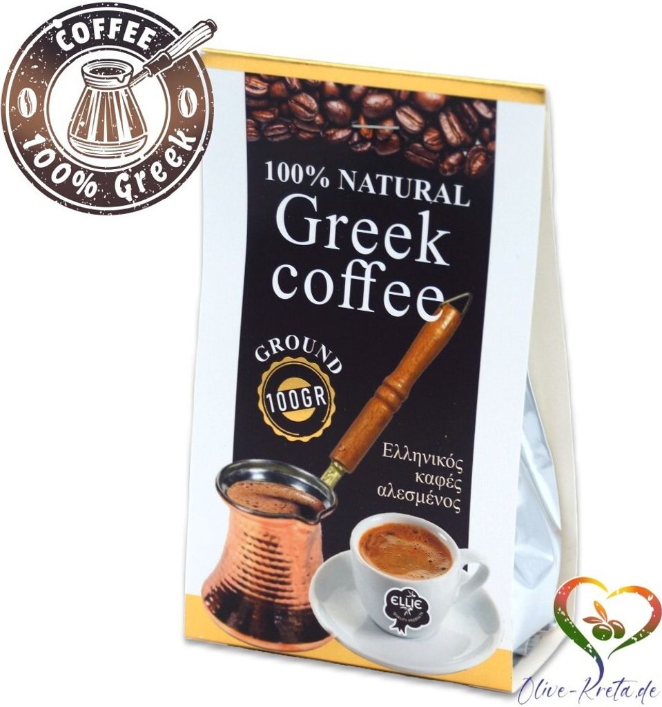 ELLIE 14044 Griechischer Kaffee / Mokka 100g von Kreta, 100% natürlich
