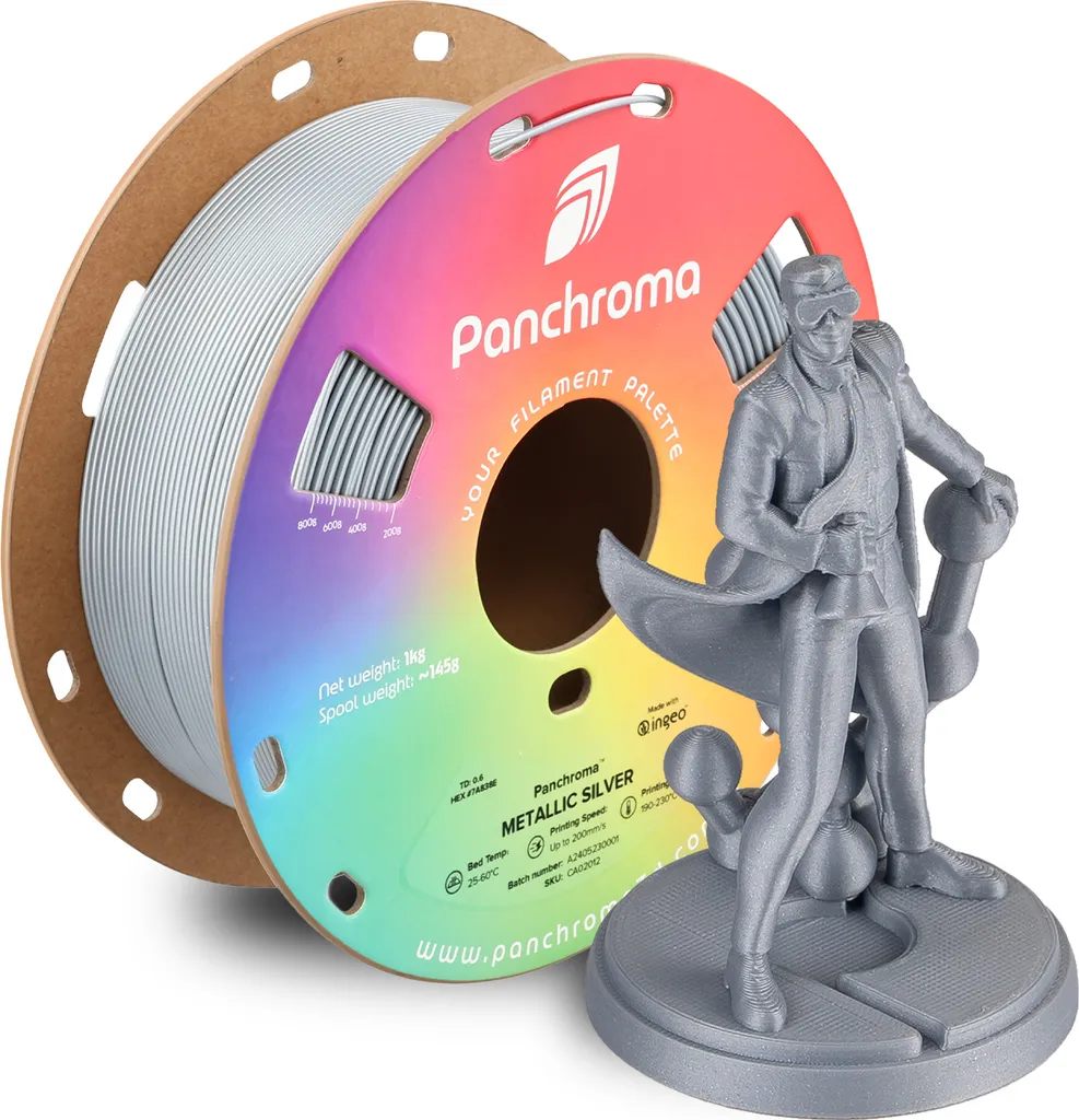 Polymaker Panchroma Metallic Silver PLA | Crea con Stile Metal