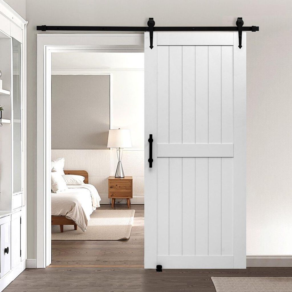 Scheunenstil Schiebetür 914x2134mm mit Hardware-Kit - Schiebetürsystem im Landhausstil