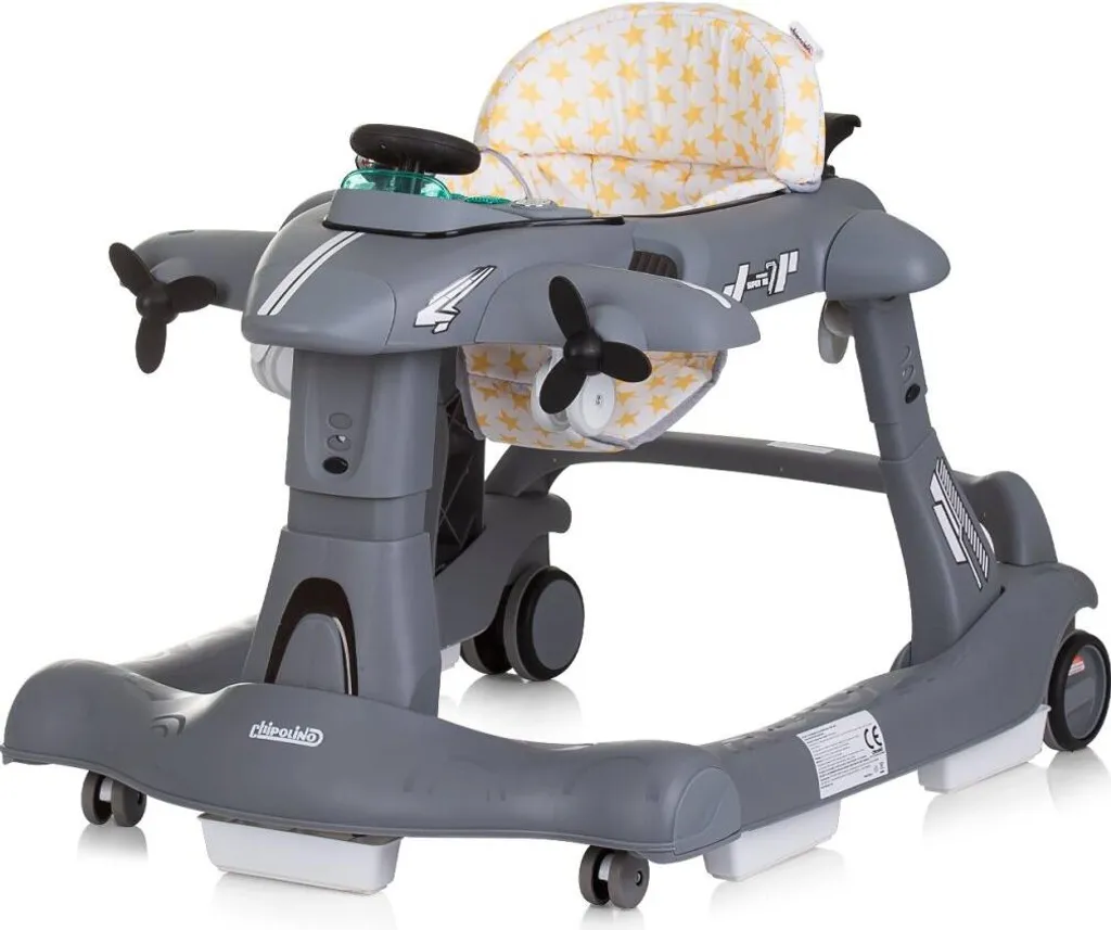 Sécurisez les Premiers Pas de Bébé - Trotteur Avion 3 en 1 Anti-Chute