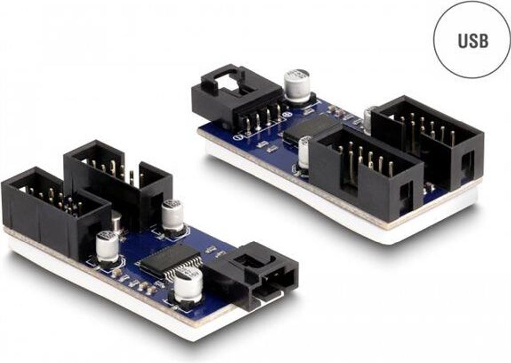 Delock USB 2.0 Pfostenstecker Hub 2 Port