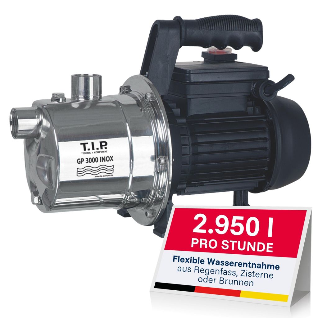 TIP GP 3000, 550 W, AC, 2950 l/h, Černá, Nerezová ocel Obrázek produktu 