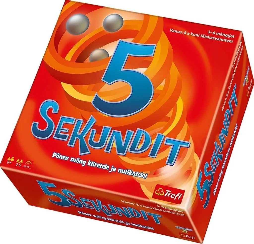 Trefl 5 Seconds Jeu de Société en Estonien pour Soirée Entre Amis 8+