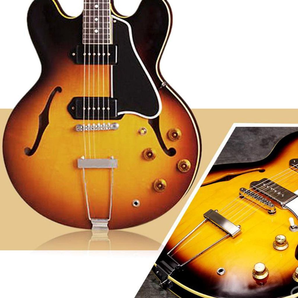 6-saitige Gitarren-Trapez-Saitenhalter-Brücke, verstellbare Metall-Ersatzteile für Jazz Electric Archtop Bass