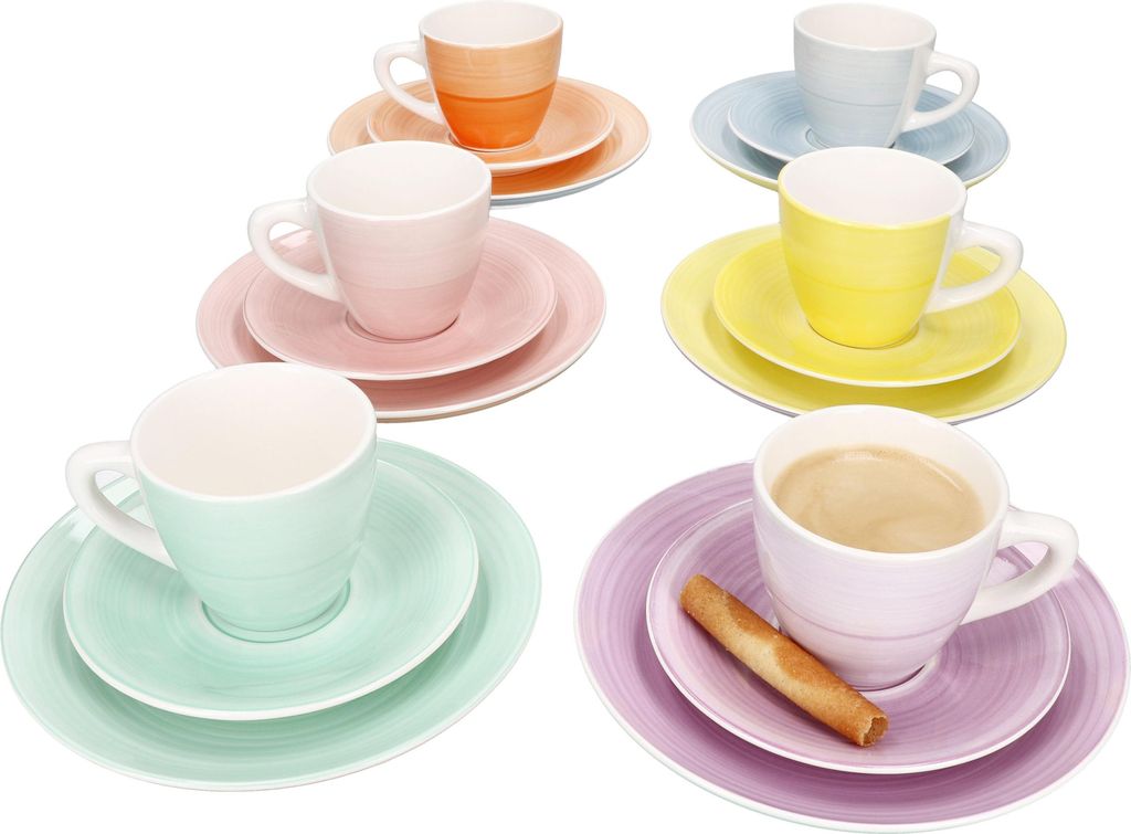 Servizio da caffè Spring 18 pezzi per 6 persone, colorato, Immagine del prodotto 