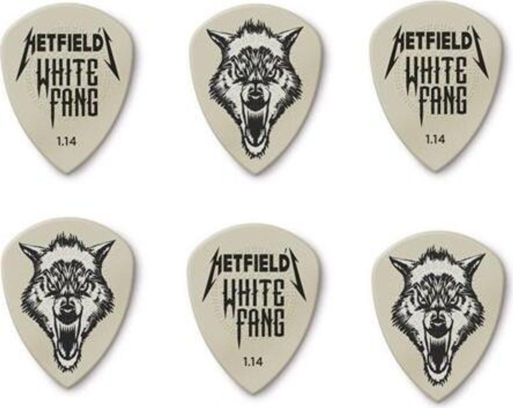 6x Dunlop Hetfield White Fang, 1,14 mm, Ultex, weiß Produktbild 