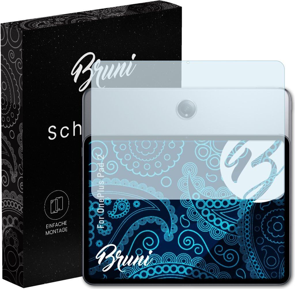 Bruni Basics-Clear 2x Schutzfolie kompatibel mit OnePlus Pad 2 Folie