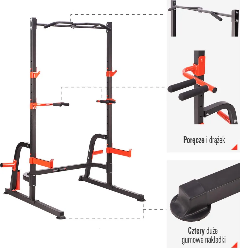 Support multifonctionnel HMS PWS08 (2 pièces) - Station de musculation