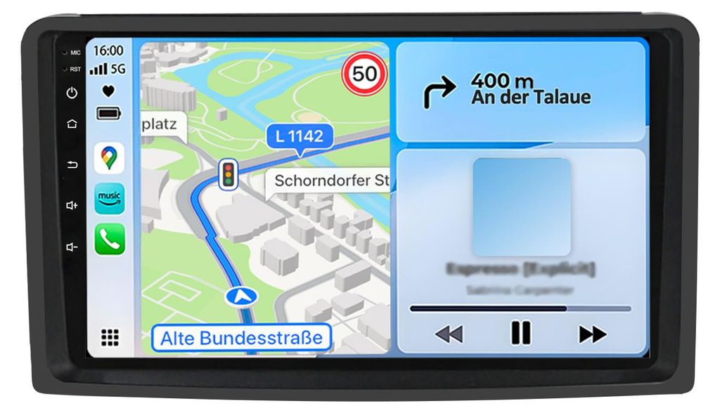 Für Smart 451 2005-10 128GB Autoradio DAB+ Carplay Android Auto Navi 4G LTE GPS Bluetooth
