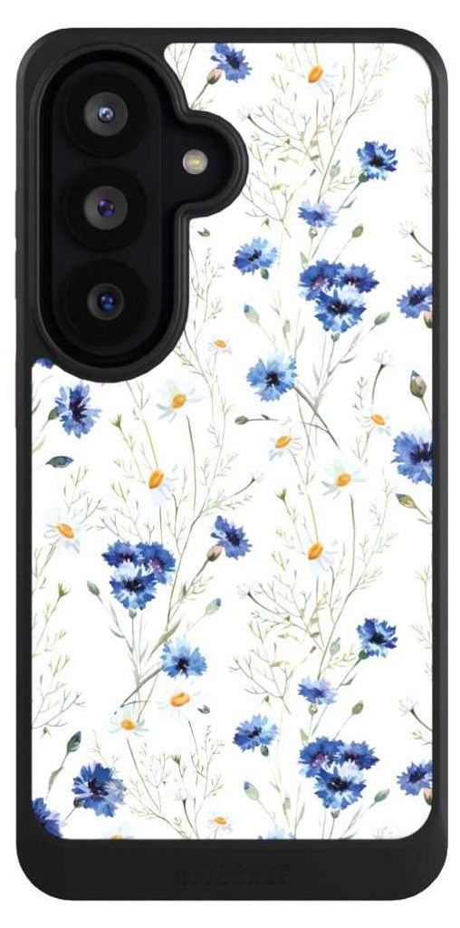 NIVOCASE Hülle für Samsung Galaxy S26 Handyhülle NIVOcore Case Schwarz Blume Blumen Muster