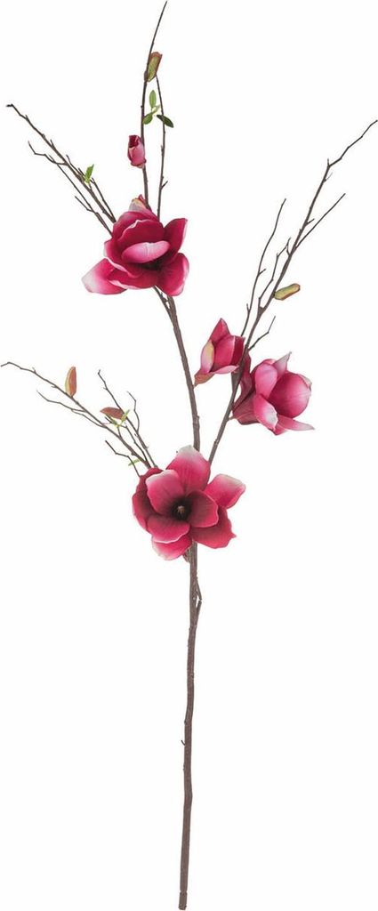 artplants.de Deko Magnolienzweig GLIVOR, pink, 115cm - Künstlicher Blütenzweig