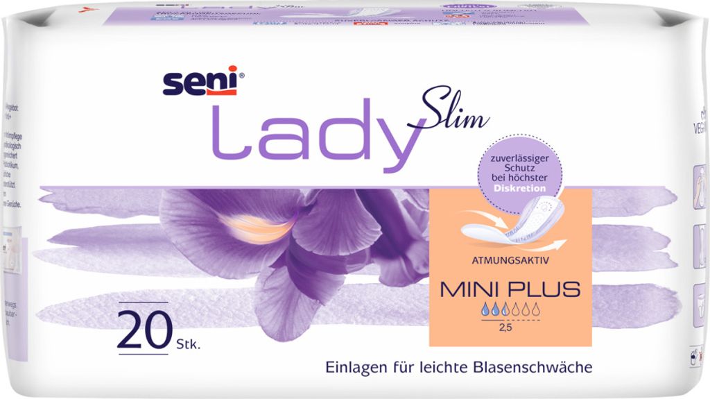 Seni Lady Mini plus Inkontinenz Einlagen - 30x20 Stück Produktbild 