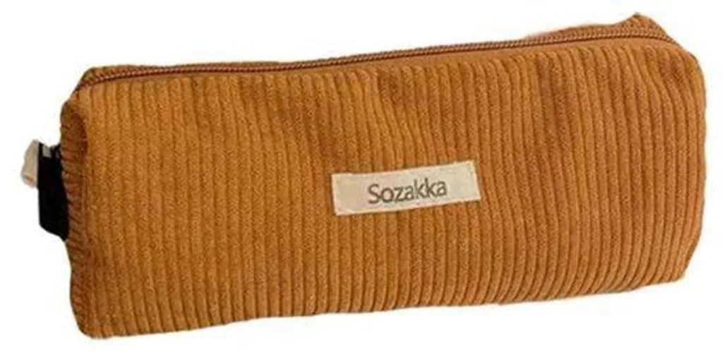 Pochette en Kurkum artisanale pour maquillage et petits accessoires