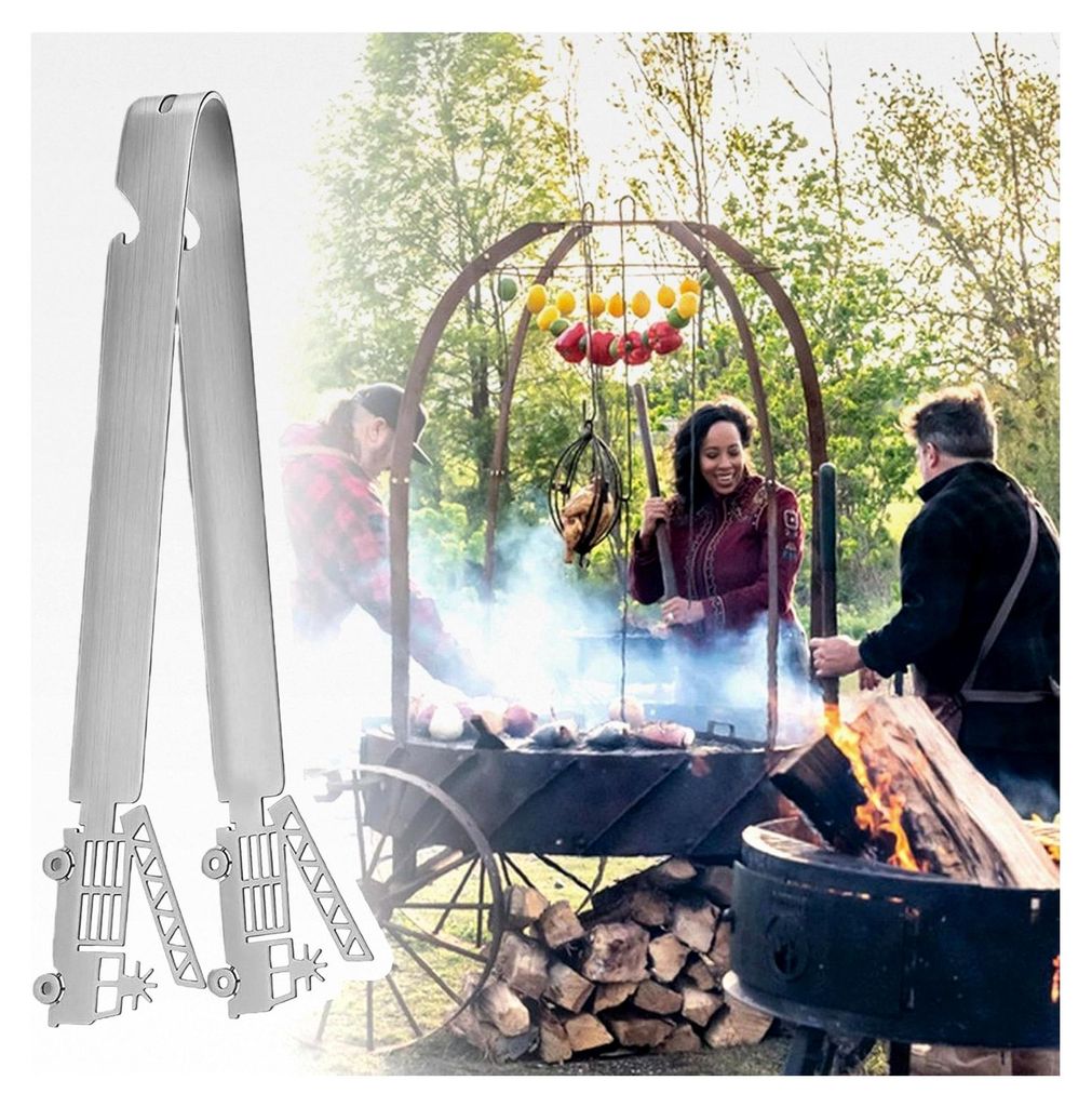 Grillzange | 29 cm Edelstahl im Feuerwehrwagen-Design