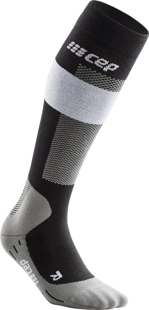 CEP merino socks, skiing, tall, v2, grey III