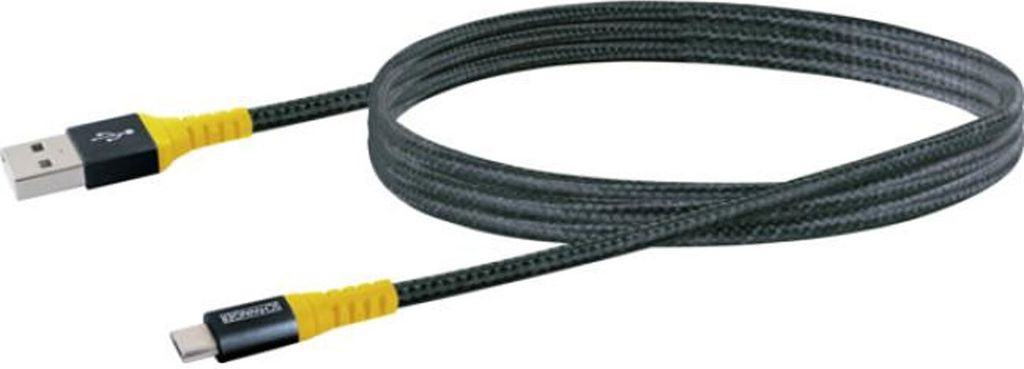 Schwaiger Ladekabel USB 2.0 A>Micro USB 1,2m schwarz/gelb