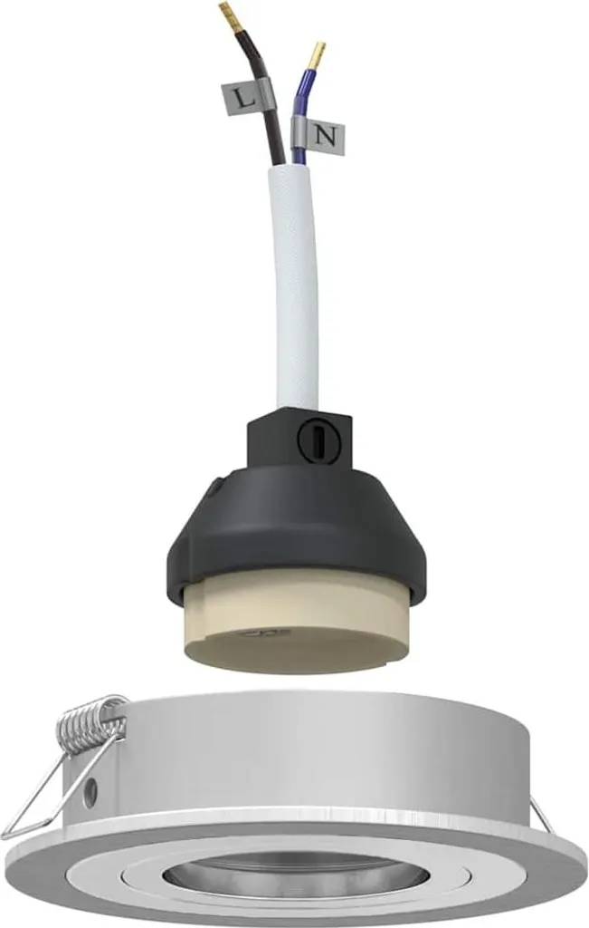 vidaXL Faretto Incasso 24 pz Argento Alluminio 9x9cm | Illuminazione Interni