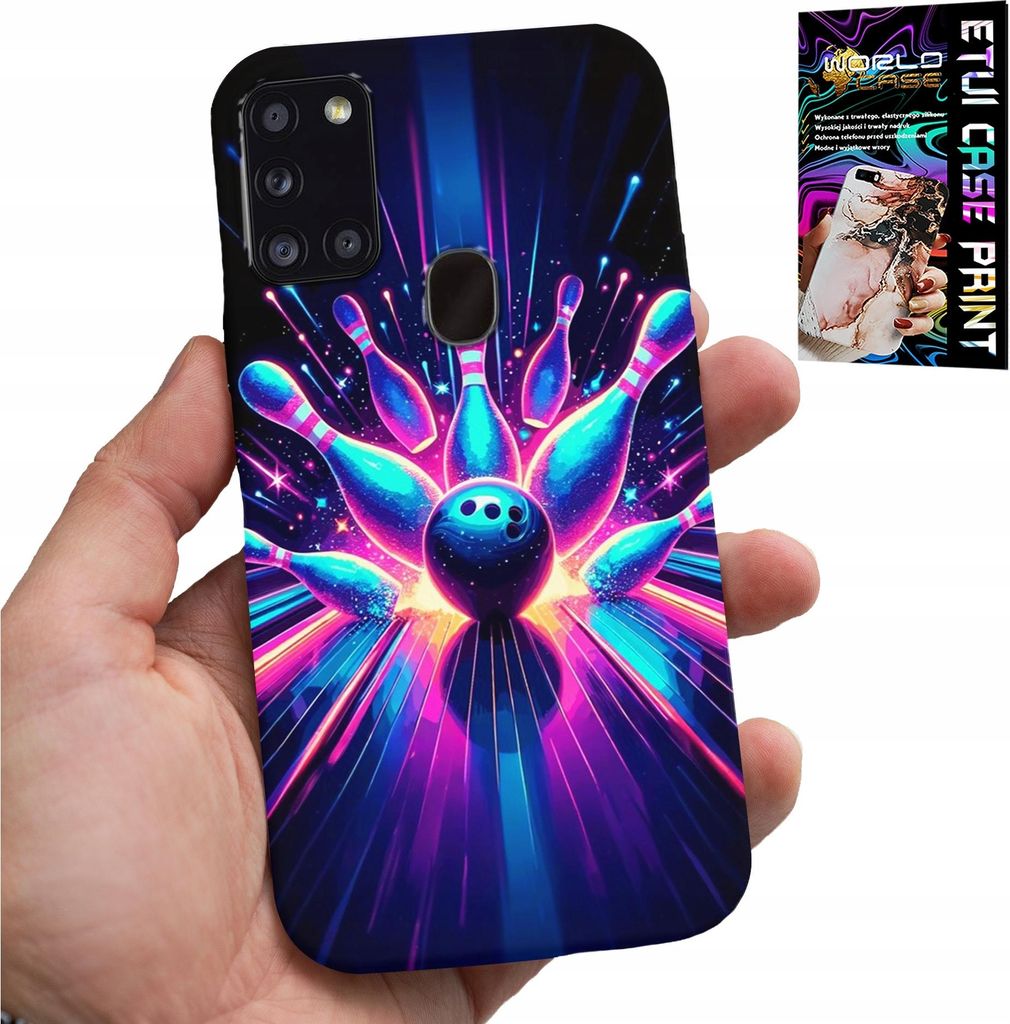 Etui Für Samsung Galaxy A21S - Bowling Strike Hülle, Plecks