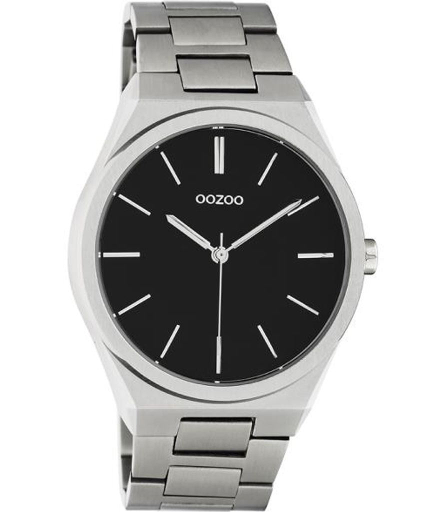 Oozoo - Herrenuhr - C10521 - Silber Schwarz