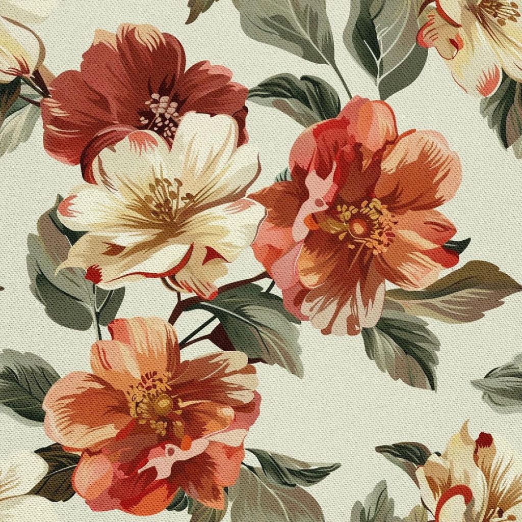 OUTDOOR DEKOSTOFFE OXFORD - Motiv Blumen I DX5315