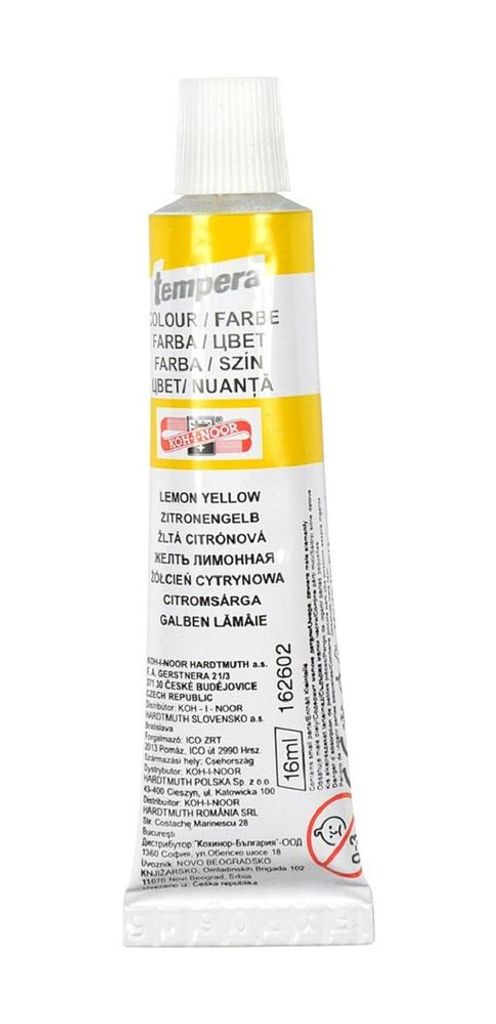 Koh-i-noor 162602 - temperová barva 16 ml, žluť citronová Obrázek produktu 