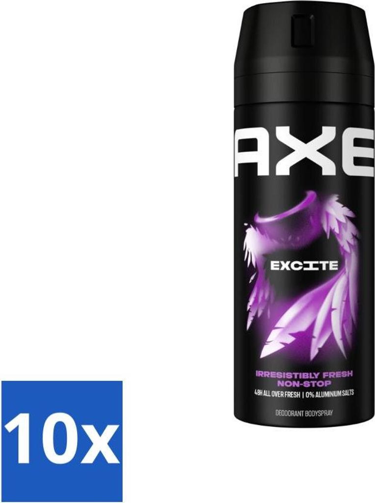 Ax Deodorant Body Spray Excite 150 ml - Vorteilspack - 10 Stücke