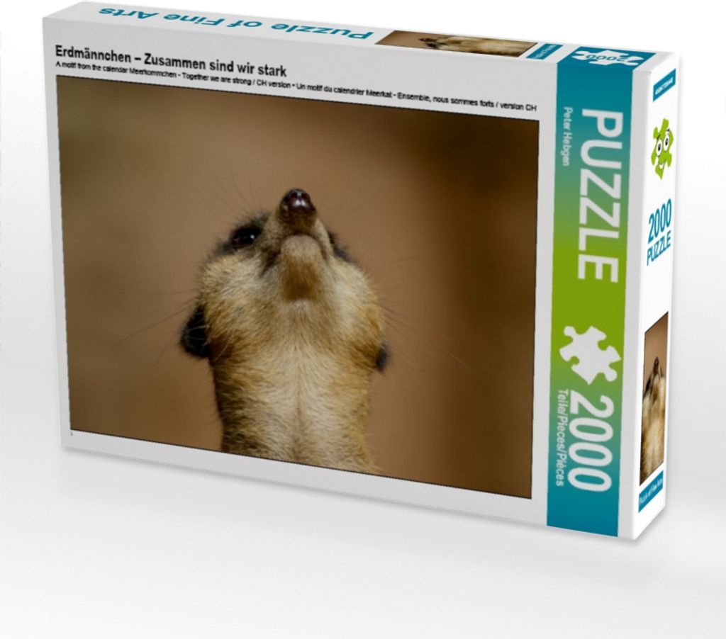 CALVENDO Puzzle Erdmännchen – Zusammen sind wir stark | 2000 Teile Lege-Größe 90x67cm Foto-Puzzle für glückliche Stunden